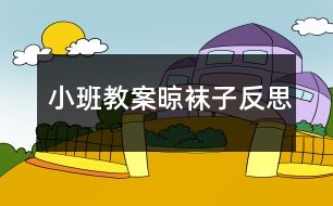 小班教案晾袜子反思