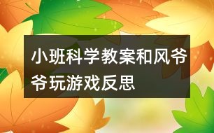 小班科学教案和风爷爷玩游戏反思