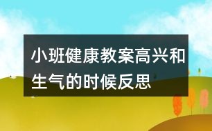 小班健康教案高兴和生气的时候反思