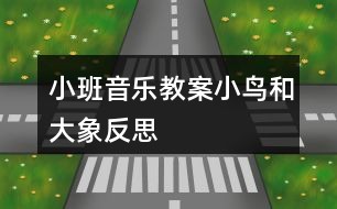 小班音乐教案小鸟和大象反思