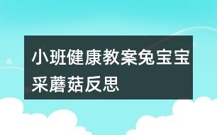 小班健康教案兔宝宝采蘑菇反思