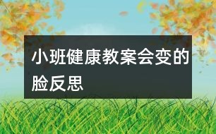 小班健康教案会变的脸反思