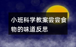 小班科学教案尝尝食物的味道反思