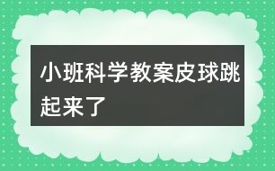 小班科学教案皮球跳起来了