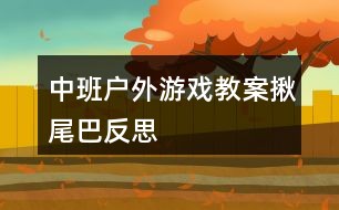 中班户外游戏教案揪尾巴反思