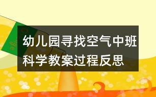 幼儿园寻找空气中班科学教案过程反思