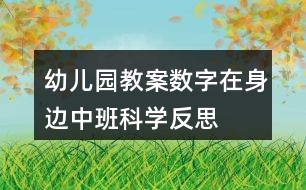 幼儿园教案数字在身边中班科学反思