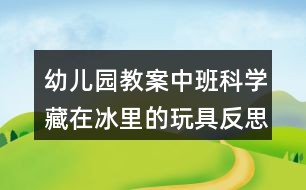 幼儿园教案中班科学藏在冰里的玩具反思