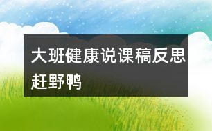 大班健康说课稿反思赶野鸭