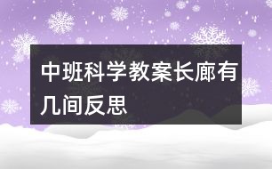 中班科学教案长廊有几间反思