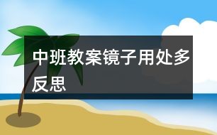 中班教案镜子用处多反思