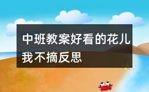 中班教案好看的花儿我不摘反思