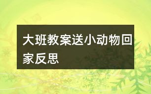 大班教案送小动物回家反思